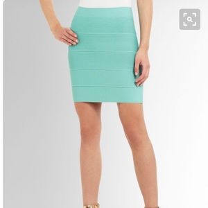 BCBG Aqua/Light Green Bandage Skirt